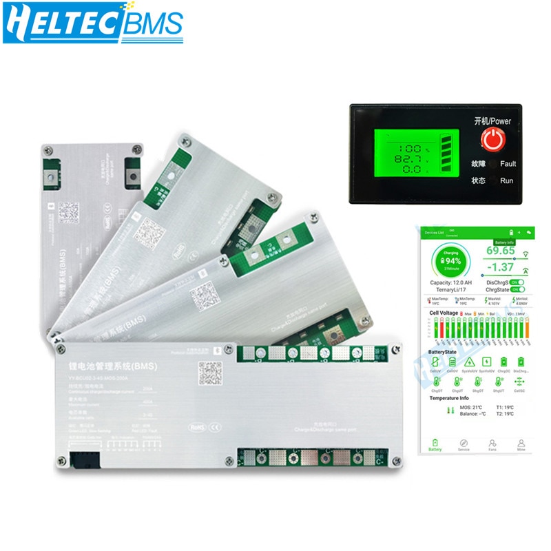 Heltec Ʈ BMS 4S LiFePo4 12V 24V 48V 50A 100A 20..